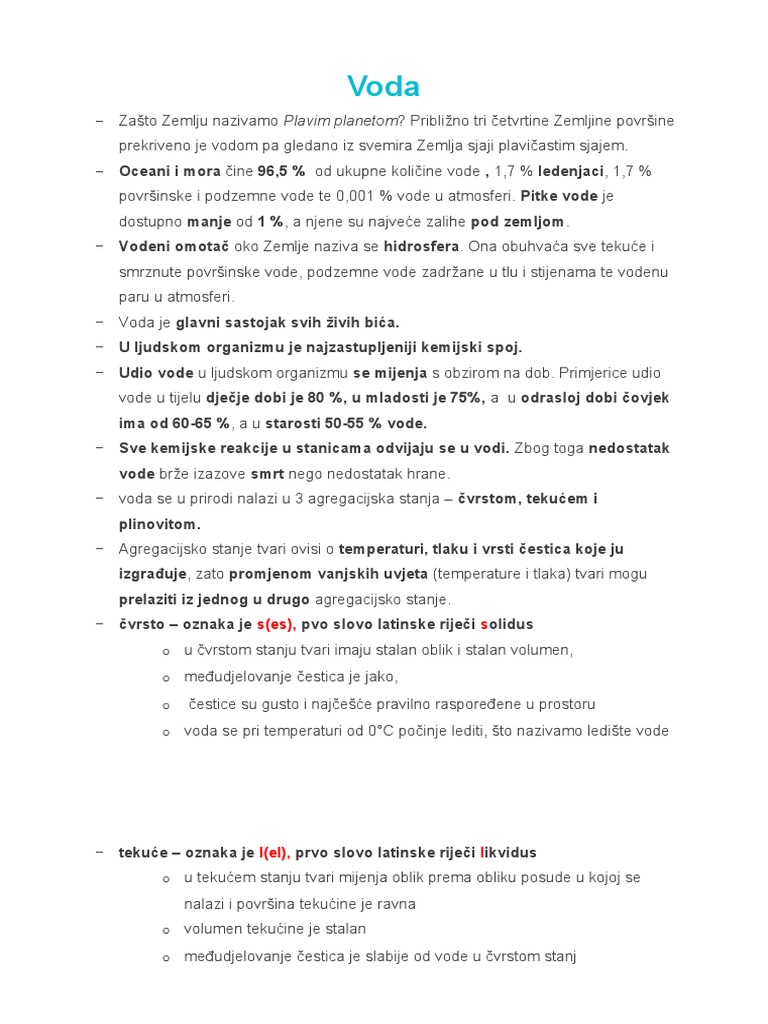 Voda | PDF