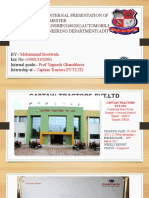 Mid/Internal Presentation of 8 Semester Internship (3180201) Automobile Engineering Department (Adit