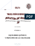 Cecyt 6 "Miguel Othón de Mendizábal": Equilibrio Químico Y Principio de Le Chatelier