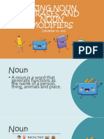 Noun Phrase and Modifiers