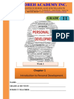 Personal Development Chapter Summary