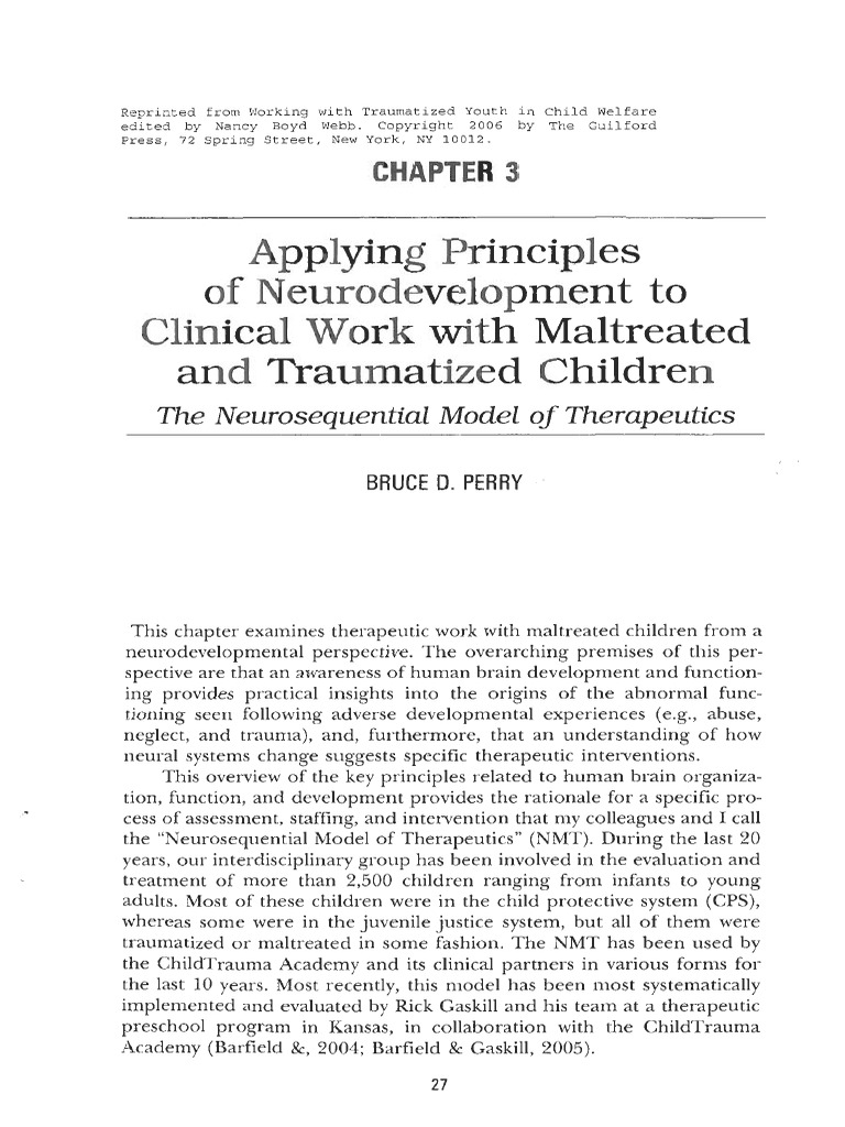 Perry Bruce Neurosequentialmodel - 06 | PDF