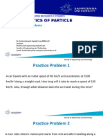 MECH 2306-Kinematics of Particle Practice Problems - NEW
