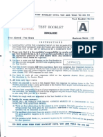Test Booklet: Serial No