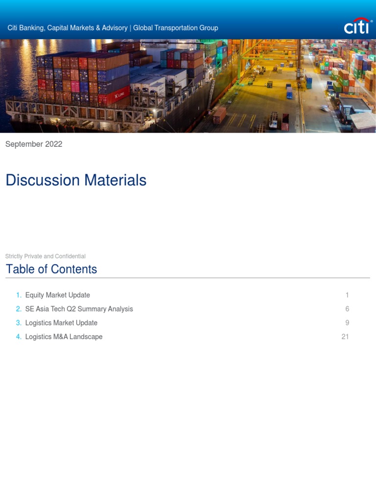 Discussion Materials: Citi Banking, Capital Markets & Advisory - Global ...
