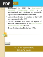 The Osi Model: International Standards Organization (ISO)