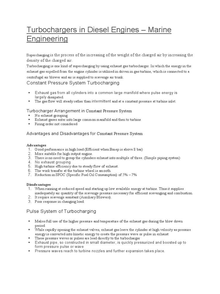 Turbochargers_in_diesel_engines PDF Turbocharger Internal