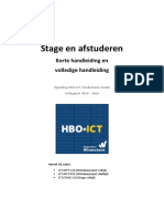 HBOICT Handleiding Stage en Afstuderen 2022-2023 Met Verkorte Versie