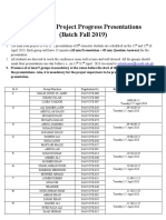 Final Year Project Progress Presentations (Batch Fall 2019) : Sohaibnazar@cuiatd - Edu.pk