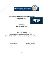 Department of Electrical and Electronic Engineering: Third Lab Session