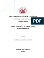 Universidad Politécnica Y Artística: Perfil Clínico de Las Convulsiones Febriles en Niños