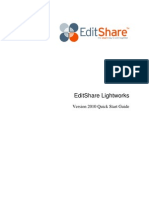 Editshare Lightworks: Version 2010 Quick Start Guide