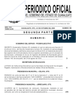 Periódico Oficial 5 de Octubre 2020 Guanajuato