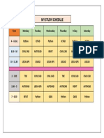 My Study Schedule