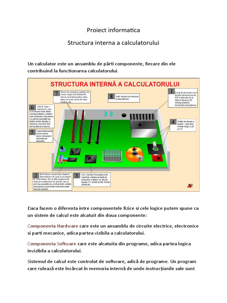 Proiect Informatica Structura Calculatorului | PDF
