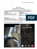 Self-Awareness: Personal SWOT Analysis Worksheet
