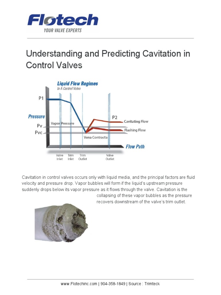 Cavitation Control Valves PDF Civil Engineering Chemistry