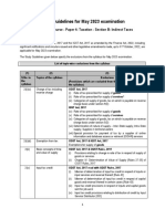 Study Guidelines For May 2023 Examination: Intermediate Course - Paper 4: Taxation - Section B: Indirect Taxes