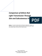 Comparison of 635nm Red Light Transmission Through Skin and Subcutaneous Fat