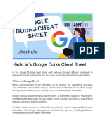 Hackr.io’s Google Dorks Cheat Sheet PDF