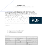 Experiment No. 1 Properties and Detection of Carbon