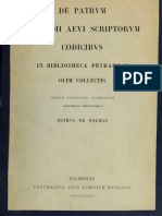 Nolhac. De patrum et medii aevi scriptorum codicibus in bibliotheca Petrarcae olim collectis. 1892.