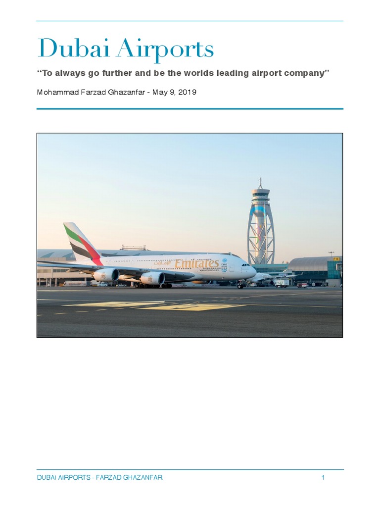 Dubai Airports Mission To Become World S Leading Airport Company Pdf