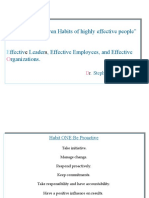 " Even Habits of Highly Effective People" Ffectiv Leader, Effective Employees, and Effective Rganizations