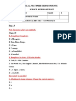 Fahaheel Al-Watanieh Indian Private School Ahmadi-Kuwait: Note Excercise A, B, C Are Omitted