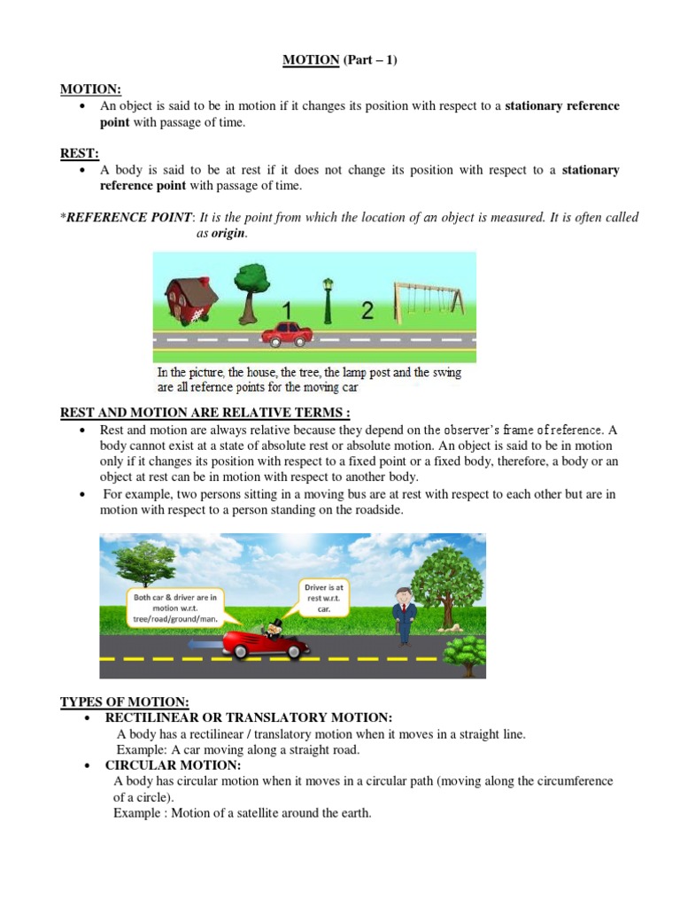 Motion and Rest Defined PDF