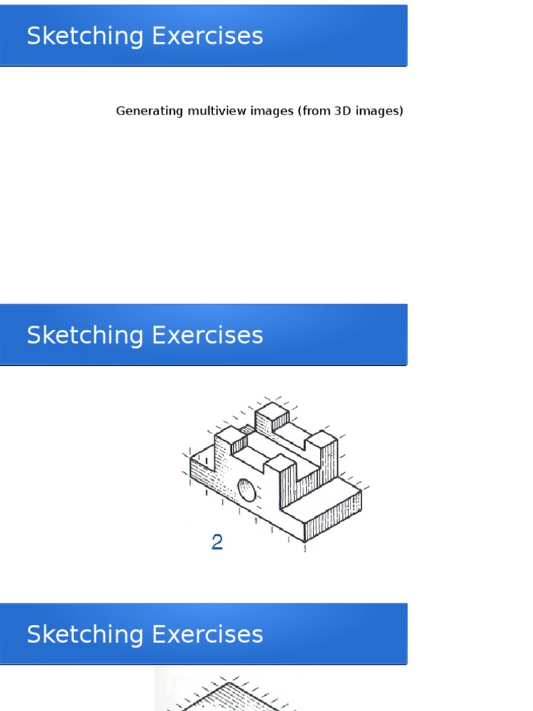 Sketching Exercises: Generating Multiview Images (From 3D Images) | PDF