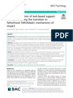 Process Evaluation of Text-Based Support For Fathers During The Transition To Fatherhood (SMS4dads) : Mechanisms of Impact