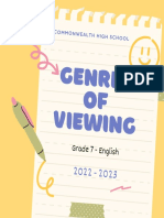 C Ommonwealth Hig H School: Genres of Viewing
