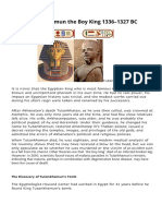 Tutankhamun The Boy King 1336-1327 BC