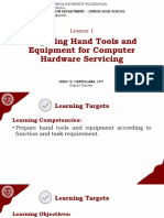 Preparing Hand Tools and Equipment For Computer Hardware Servicing