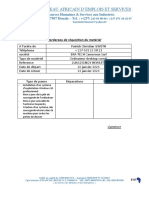 Bordereau de Réquisition Du Matériel