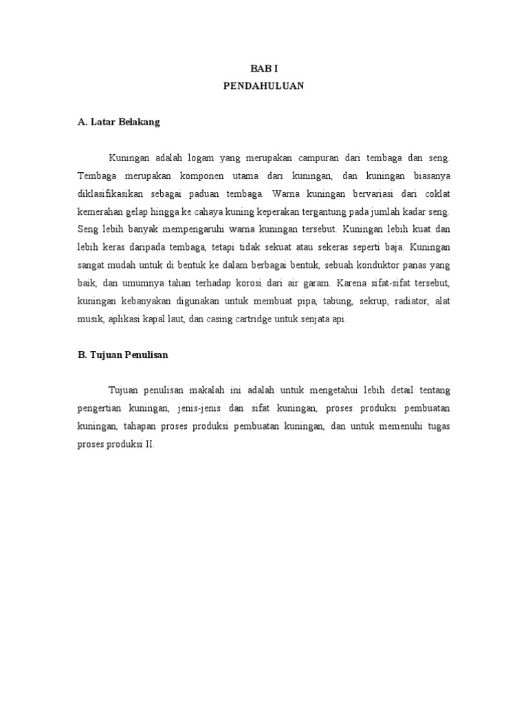 Makalah Proses Produksi Kuningan