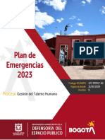 Plan de Emergencias 2023: Proceso