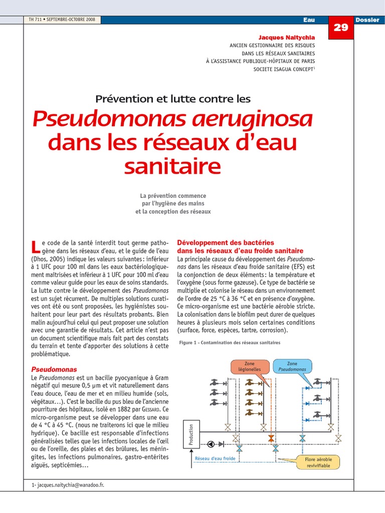 Lutte Bactéries Réseau D'eau Sanitaire | PDF | Bactérie | Pseudomonas