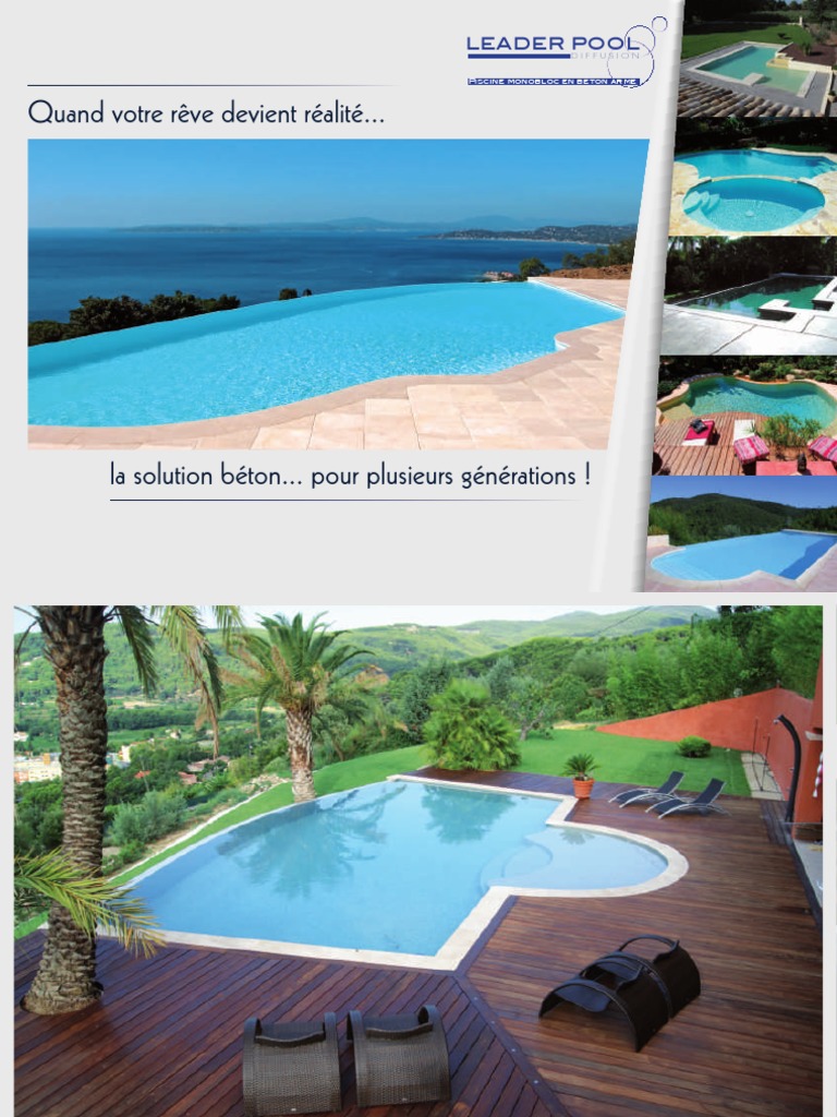 Piscines Monoblocs Leader Pool | PDF | Piscine | Béton armé