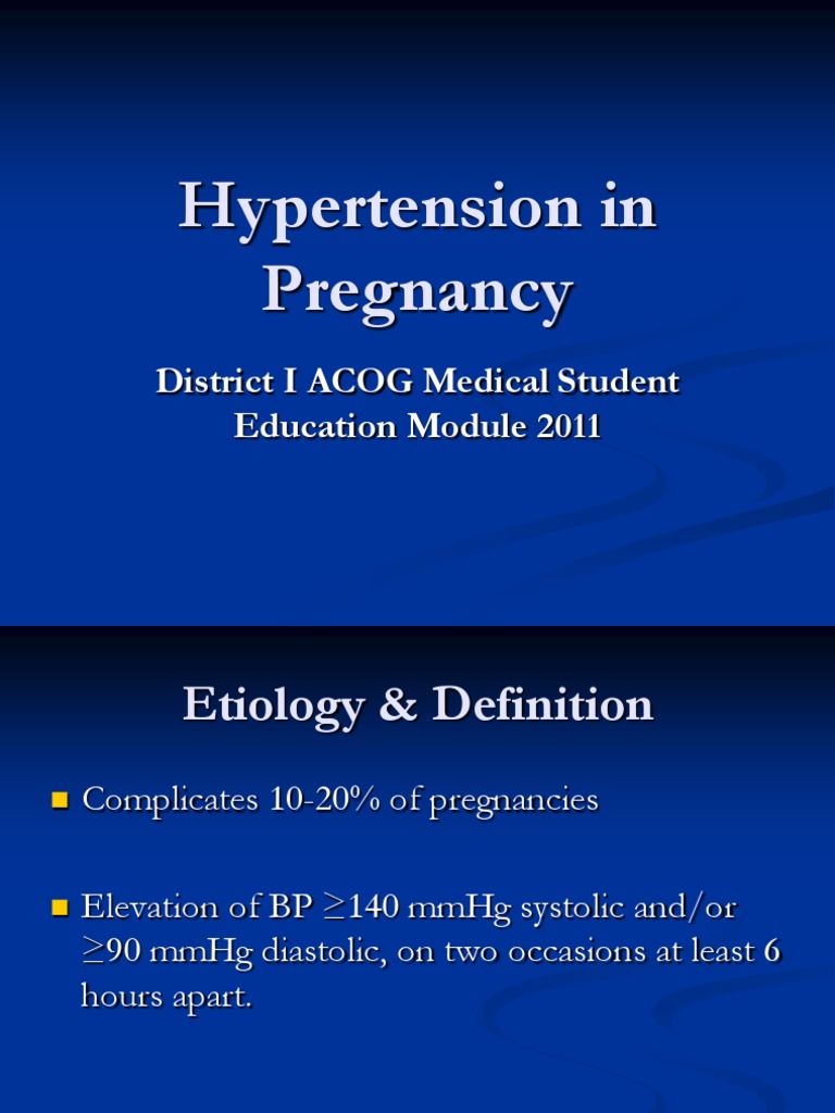Hypertension Management in Pregnancy | PDF | Hypertension | Blood Pressure