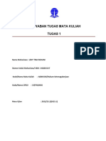 Buku Jawaban Tugas Mata Kuliah Tugas 1: Nama Mahasiswa: LENY TRIA ROHANI