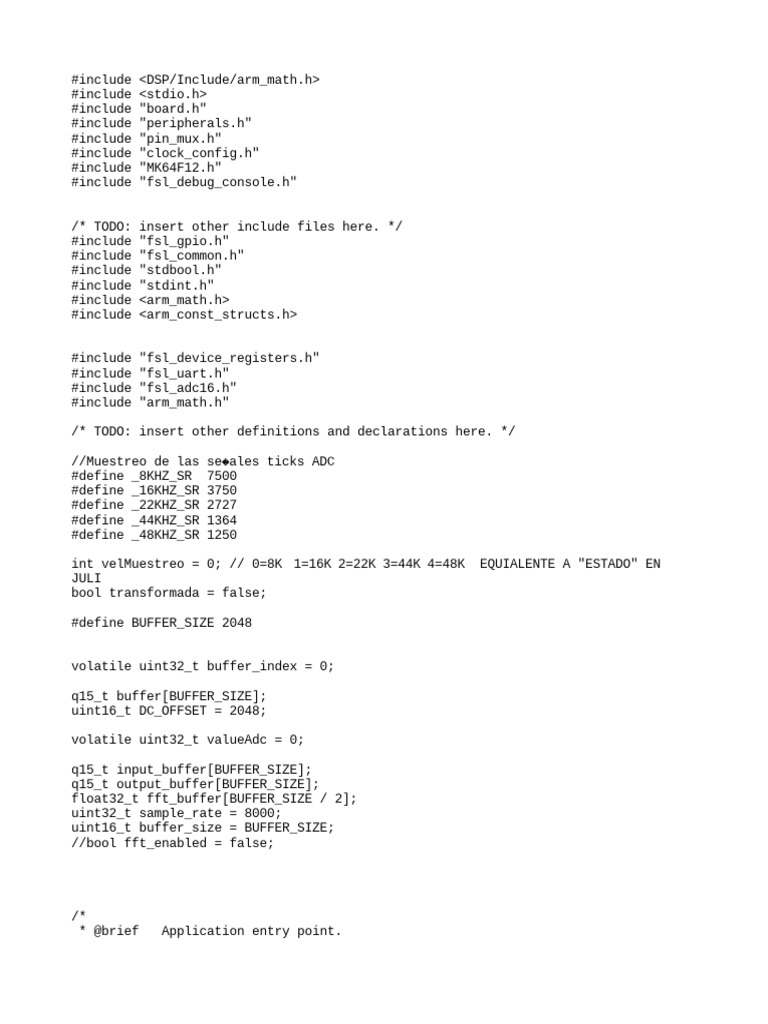 Embedded System ADC Sampling Code | PDF | Computer Architecture ...