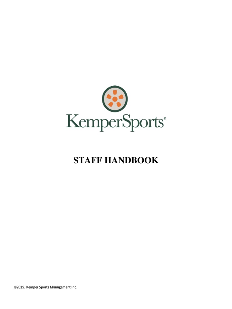 KemperSports Staff Member Handbook PDF