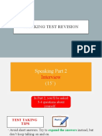 Speaking Test Revision