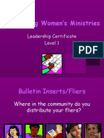 Advertising Women's Ministries: Leadership Certificate Level 1