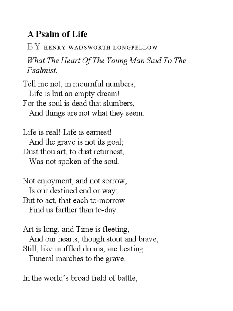 A Psalm of Life | PDF