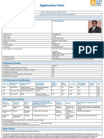 Application Form: Personal Particulars