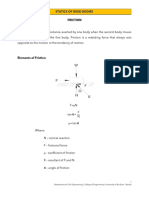 STATICS OF RIGID BODIES FRICTION FORCES