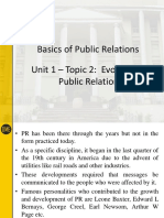 Evolution of Public Relations: Basics of PR History